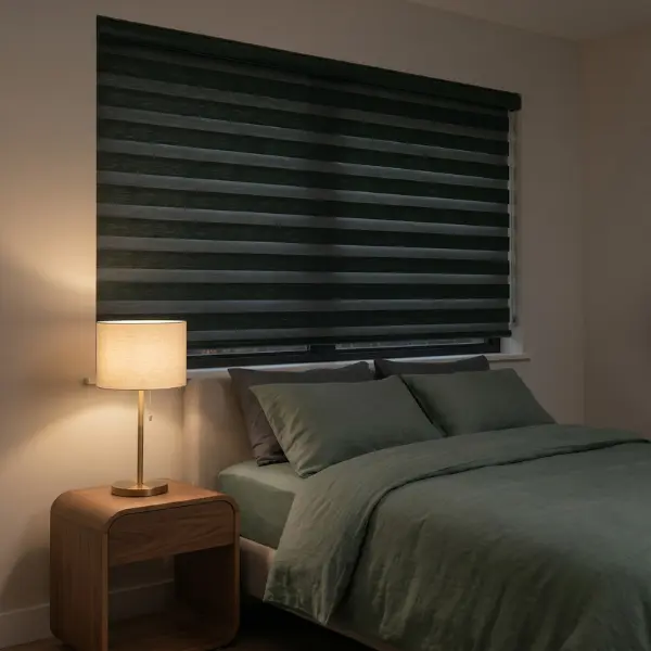 Custom roller blind in Ottawa living room